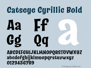 CatseyeCyrillic-Bold Version 1.000图片样张