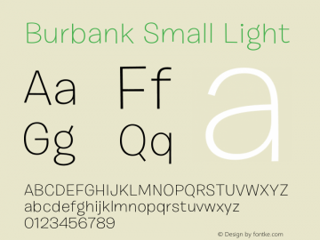 BurbankSmall-Light Version 1.000;PS 001.001;hotconv 1.0.38图片样张