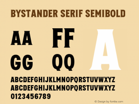 Bystander Serif SemiBold Version 1.000 | web-TT图片样张