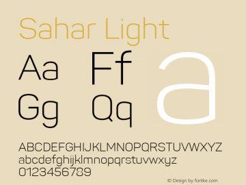 Sahar Light Version 1.000图片样张