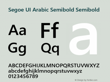 Segoe UI Arabic Semibold Version 5.27图片样张