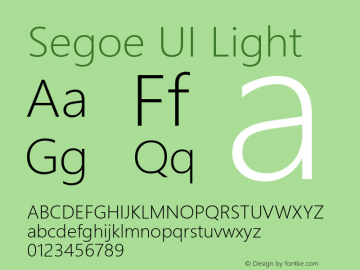 Segoe UI Light Version 5.54i图片样张