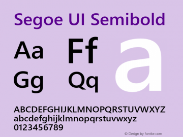 Segoe UI Semibold Version 5.54i图片样张