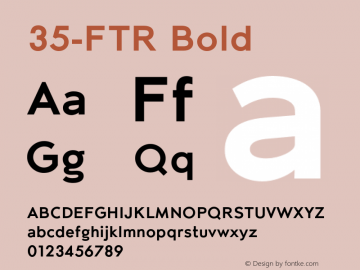 35-FTR-Bold Version 2.000图片样张