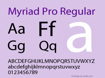 MyriadPro-Regular OTF 1.006;PS 001.000;Core 1.0.23;hotunix 1.28图片样张