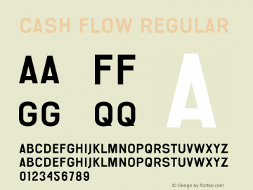 Cash Flow Version 1.00;June 29, 2021;FontCreator 12.0.0.2567 64-bit图片样张