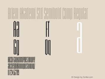 Briem Akademi Std Semibold Comp Regular Version 1.040;PS 001.000;Core 1.0.35;makeotf.lib1.5.4492 Font Sample