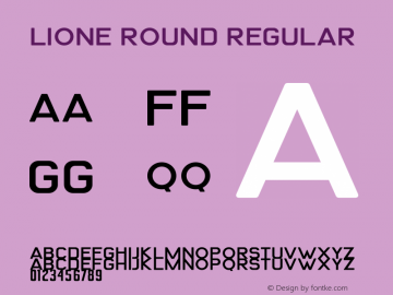 Lione Round Version 1.00;March 17, 2021;FontCreator 12.0.0.2567 64-bit图片样张