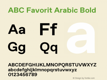 ABC Favorit Arabic Bold Version 1.000 | w-rip DC20210515图片样张