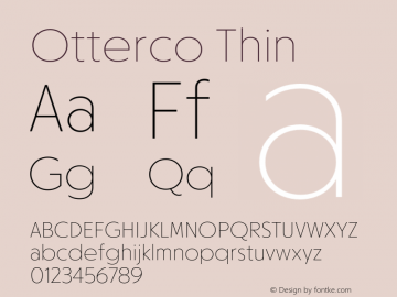 Otterco Thin Version 1.000;hotconv 1.0.109;makeotfexe 2.5.65596图片样张