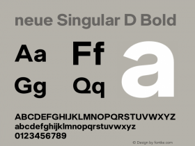 neue Singular D Bold Version 1.000;hotconv 1.0.109;makeotfexe 2.5.65596图片样张