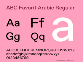 ABC Favorit Arabic Regular Version 1.000 | wf-rip DC20210515图片样张