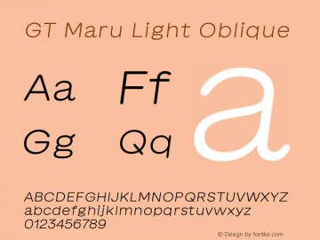 GT Maru Light Oblique Version 2.000图片样张