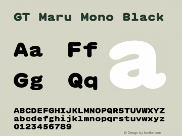 GT Maru Mono Black Version 2.000图片样张