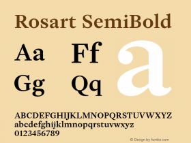Rosart SemiBold Version 1.001 | web-TT图片样张