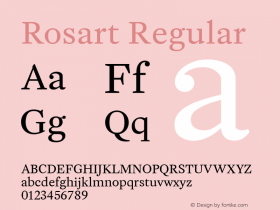 Rosart Regular Version 1.001 | web-TT图片样张