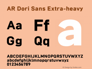 AR Dori Sans Extraheavy Version 1.00图片样张