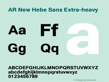 AR New Hebe Sans Extraheavy Version 1.00图片样张