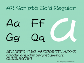 AR Script6 Bold Version 2.10图片样张