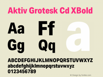 Aktiv Grotesk Cd XBold Version 1.001图片样张