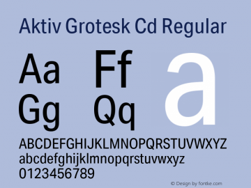 Aktiv Grotesk Cd Version 1.001图片样张