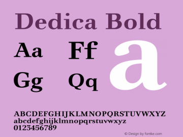 Dedica Bold Version 2.002图片样张