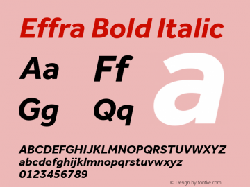 Effra Bold Italic Version 2.010图片样张