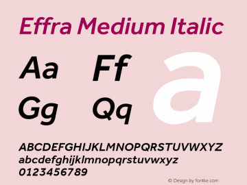 Effra Medium Italic Version 2.010图片样张