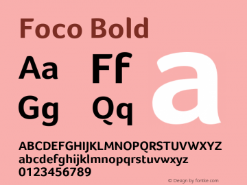 Foco Bold Version 1.101图片样张