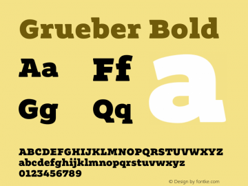 Grueber Bold Version 1.001图片样张