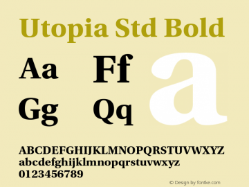 Utopia Std Bold OTF 1.008;PS 001.000;Core 1.0.35;makeotf.lib1.5.4492图片样张