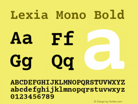 Lexia Mono Bold Version 1.000图片样张