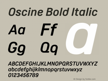 Oscine Bold Italic Version 2.000图片样张