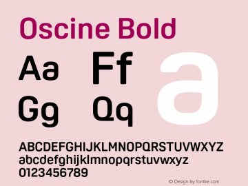 Oscine Bold Version 2.000图片样张