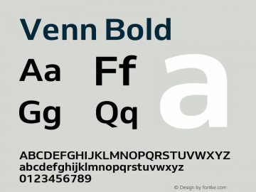 Venn Bold Version 1.000图片样张