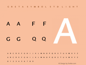 GretaSymbolStd-Light Version 1.0; 2012图片样张