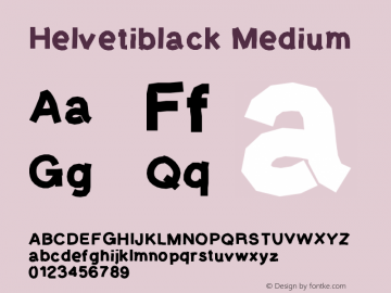 Helvetiblack Medium Version 001.000图片样张