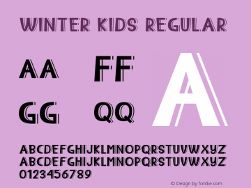 WINTER KIDS Version 1.00;November 2, 2020;FontCreator 11.5.0.2422 64-bit图片样张
