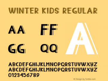 WINTER KIDS Version 1.00;November 2, 2020;FontCreator 11.5.0.2422 64-bit图片样张