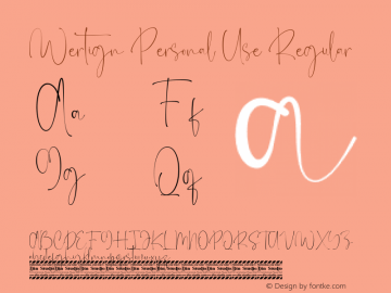 Wertign Personal Use Version 1.00;January 24, 2021;FontCreator 13.0.0.2683 64-bit图片样张