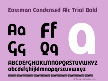 Eastman Cnd Alt Trial Bold Version 3.001;hotconv 1.0.109;makeotfexe 2.5.65596图片样张