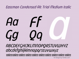 Eastman Cnd Alt Trial Medium Ita Version 3.001;hotconv 1.0.109;makeotfexe 2.5.65596图片样张