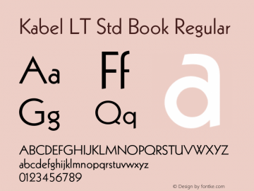 Kabel LT Std Book Regular Version 2.035;PS 002.000;hotconv 1.0.51;makeotf.lib2.0.18671图片样张