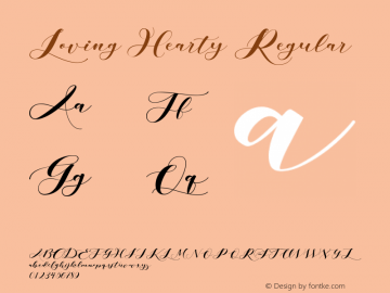 Loving Hearty Regular Version 1.00;December 29, 2019;FontCreator 12.0.0.2546 64-bit图片样张