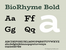 BioRhyme字体样张|BioRhyme样张-未分类