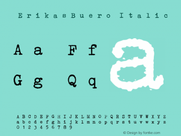 ErikasBuero-Italic Version 1.006图片样张