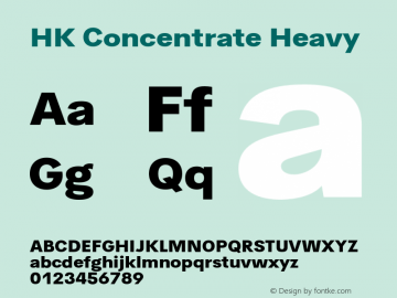 HK Concentrate Heavy Version 1.021;PS 001.021;hotconv 1.0.88;makeotf.lib2.5.64775图片样张