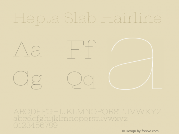 Hepta Slab Hairline Version 1.100图片样张