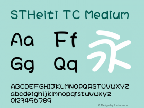 STHeiti TC Medium 6.1d10e1 Font Sample