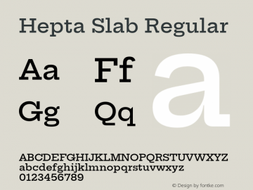 Hepta Slab OG Bold Version 1.020;PS 001.020;hotconv 1.0.88;makeotf.lib2.5.64775图片样张